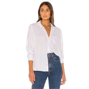 FRANK & EILEEN Eileen Faded Polka-Dot Modal Button Down SIZE SMALL